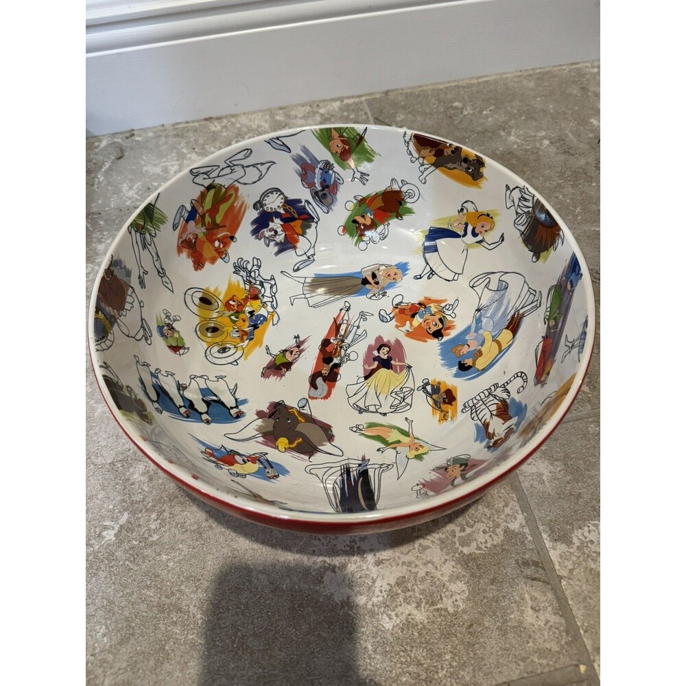 2020 Disney Parks INK & PAINT Ceramic Serving Bowl Large 11.5" Characters Mickey